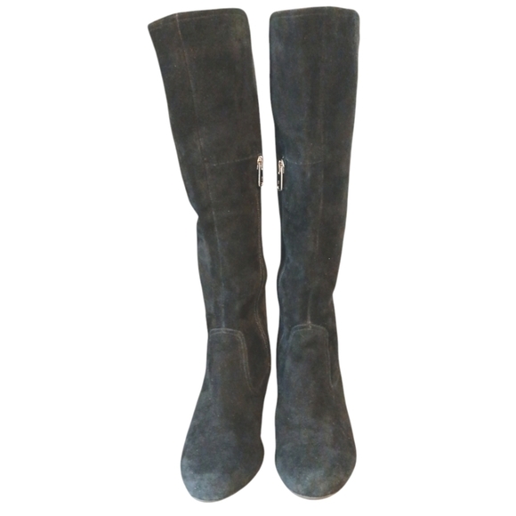 Rockport Black Suede Knee High Boots Women's Tall Black Wedge Boots size 5 - Picture 4 of 13